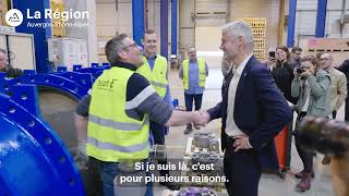 Laurent Wauquiez en visite chez Tecofi à Corbas