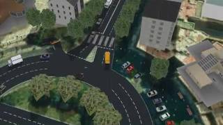 Pedestrian Crossing, Argentina - Quadstone Paramics Animation