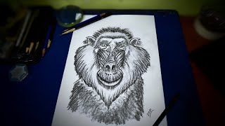 #Rafiki from The Lion King|(part-2)|#live🛑|#sketch|#drawing|how to draw Rafiki from The Lion King