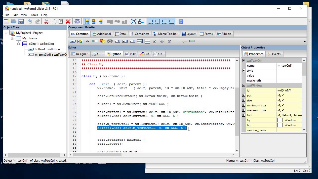 Wxformbuilder 1 Türkçe Youtube