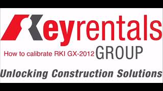 RKI GX-2012 How to calibrate