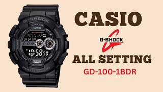 How to Setting Casio G-shock GD-100-1BDR @timewatchdc