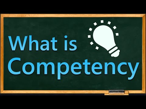 What is the purpose of a competency model?