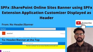 SPFx :How to create SharePointOnline Site Banner/Header using SPFx Extension Application Customizer