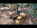 top diy diorama heavy equipment cars work excavator haul truck bulldozer train