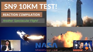 Starship SN9 Flight Test + RUD! | Reaction Supercut | SpaceX Test