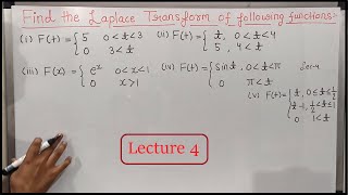 Laplace Transform|Examples on Laplace Transform|Lecture 4|Theta Classes