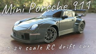 Mini 1:24 scale Porsche 911 RC drift car from TEMU unboxing and review