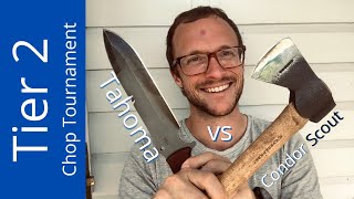 TOPS Tahoma Field Knife vs Condor Scout Hatchet | Chop Tournament