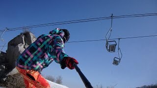 2018年3月14日・奥伊吹スキー場・今冬ラストの天狗岩コース・Top To Bottom