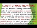 REVIEWER FOR REAL ESTATE APPRAISERS: Land Management System (Constitutional Provisions)