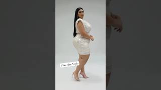 Dos lindos outfits en blanco para damas plus size #plussize #outfit #moda #model