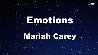Emotions - Mariah Carey Karaoke 【No Guide Melody】 Instrumental