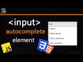Autocomplete input dropdown | HTML, CSS, JS