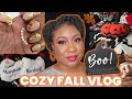 FALL VLOG🍂marshalls haul, fall nails💅🏿,  halloween decorating 🎃