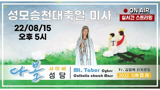 22/08/15 다볼사이버성당 미사 : 성모승천대축일 오후 5시 미사