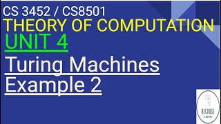 4.14 Turing Machines Example 2 in Tamil