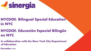 NYC DOE: Bilingual Special Education in NYC