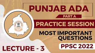 Punjab ADA Evidence Session Part A ( Lecture - 3 ) | Punjab Public Service Commission (PPSC)