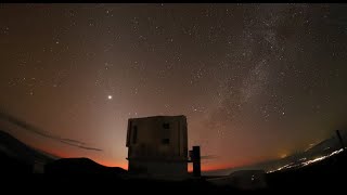 マウナケアの夜空　月の出　すばる望遠鏡　2024年12月16日夕刻