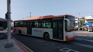 漢程客運橘9麻嘉快線班車駛離麻豆轉運站