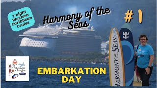 Harmony Of the Seas Pt.1 - Embarkation Day, Cabin Tour 11327 \u0026 11329, MDR, 1887 Ice Show, Columbus