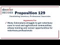 proposition 129 establishing veterinary professional associates