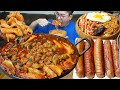 술 한잔생각나는 쫄깃한 돼지곱창전골과 무생채콩나물비빔밥, 소세지 먹방 Spicy Pork Tripe Hot Pot MUKBANG