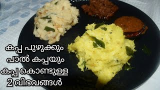 Tapioca Recipes in Malayalam/കപ്പ കൊണ്ടുള്ള 2nd വിഭവങ്ങൾ കപ്പ പുഴുക്കും പാൽ കപ്പയും/Ayshaz World