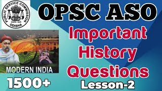 Modern Indian History Class-2 for OPSC ASO II #opsc_2021  #opsc #aso  #pk_study_iq  II ASO OPSC EXAM