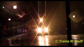 Nighttime Street Runner: PNWR 3051 leads the Harbor Turn in Hillsboro, Oregon