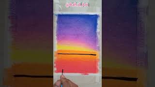 Oil pastel drawing for beginners🤩 🤩#shorts #Oil pastels #sunsetpainting #art