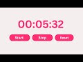 Stopwatch App Using HTML CSS & JavaScript | Start Stop Reset Functionality