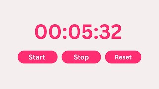 Stopwatch App Using HTML CSS & JavaScript | Start Stop Reset Functionality