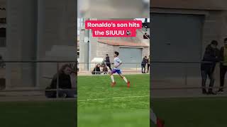Ronaldo Jr. hits the SIUUUU 😂 👏 #shorts