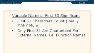 03 02 Variable Names | C Tutorial