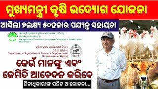 How to apply mukhyamantri krusi udyoga yojana।।MKUY।। ମୁଖ୍ୟମନ୍ତ୍ରୀ କୃଷି ଉଦ୍ୟୋଗ ଯୋଜନା ଚାଷୀ ହେବେ ସଶକ୍ତ