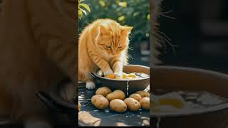 Petualangan di Kebun Kentang dan Paprika | #ytshorts #kucingmeongmeon #videoshort #cat