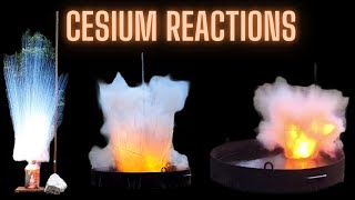 Cesium reacting with Iodine, Sulfur, Teflon/PTFE, Dichloromethane + Making CsNaK