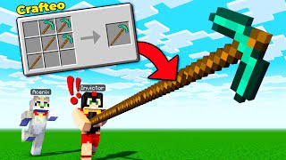 ¿CÓMO CRAFTEAR EL PICO MÁS LARGO? 😱😂 PICOS y ESPADAS GIGANTES en MINECRAFT | INVICTOR