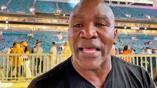 EVANDER HOLYFIELD IMMEDIATE REACTION TO LOGAN PAUL EXHIBITION FIGHT WITH FLOYD MAYWEATHER