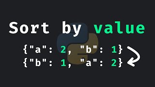 How To Sort A Dictionary By Value (Python Recipes)