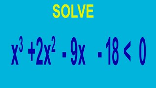 Solve x^3+〖2x〗^2-9x - 18 less than 0