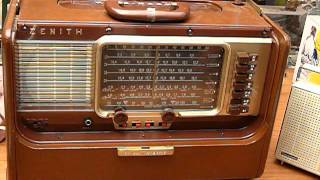 Vintage Zenith Y600 Transoceanic SW Shortwave Tube Radio Cowhide