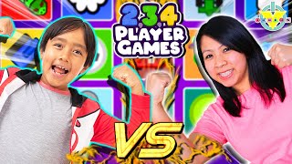 2 3 4 Player Mini Games! Ryan Vs Mommy!!