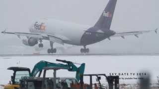 成田空港大雪の一日　2014.2.11　SKY GATE TV