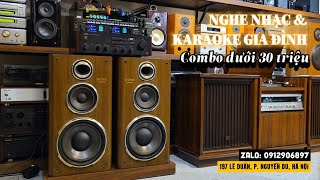 Combo nghe nhạc \u0026 karaoke: Loa Nhật ONKYO D77FX, Ampli DENON PMA 500V, Vang Mic ETC - LH: 0912906897