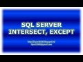 INTERSECT, EXCEPT Operators in SQL Server