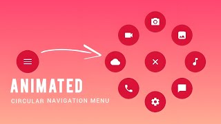 Animated Circular Navigation Menu using Html and Css Only | Material Icons