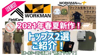 【ワークマン】【2021年】【新作】紹介！【防虫】DIAGUARD長袖シャツ！メリノウールMIX半袖Tシャツ！アウトドアシーンでや日常使いも！親子コーデにも！オールシーズン大活躍間違いなし！